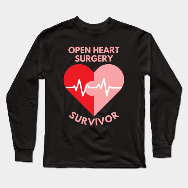 Open Heart Surgery Survivor Long Sleeve T-Shirt by MtWoodson